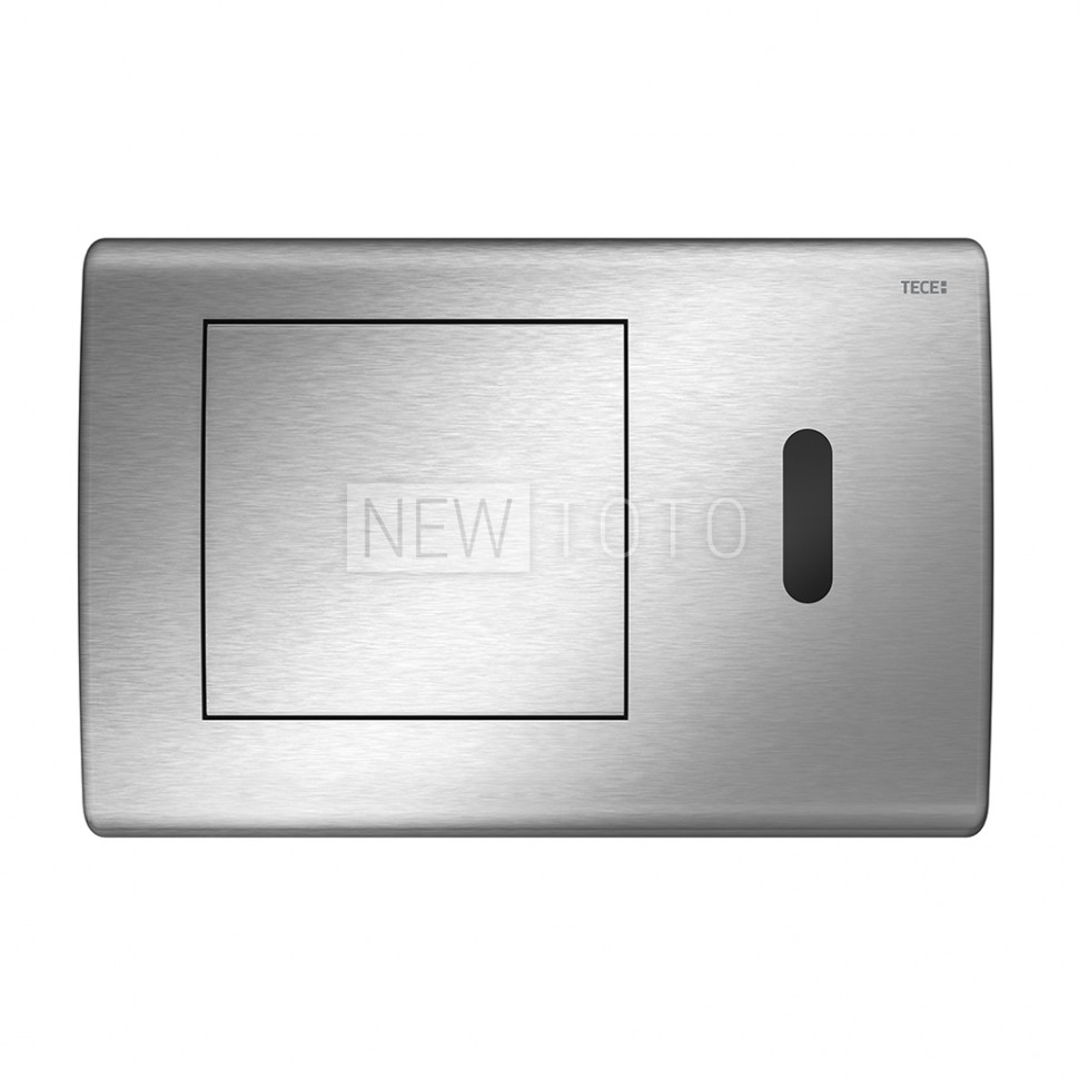 Металлическая панель смыва для унитаза TECEplanus с ИК-дсенсором, питание от сети 12 В, нержавеющая сталь сатин фото №1