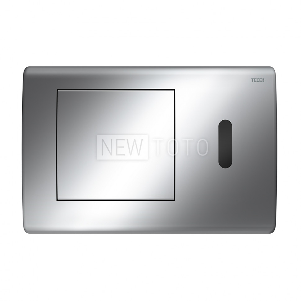 Металлическая панель смыва для унитаза TECEplanus с ИК-сенсором, питание от сети 12 В, хром глянцевый фото №1