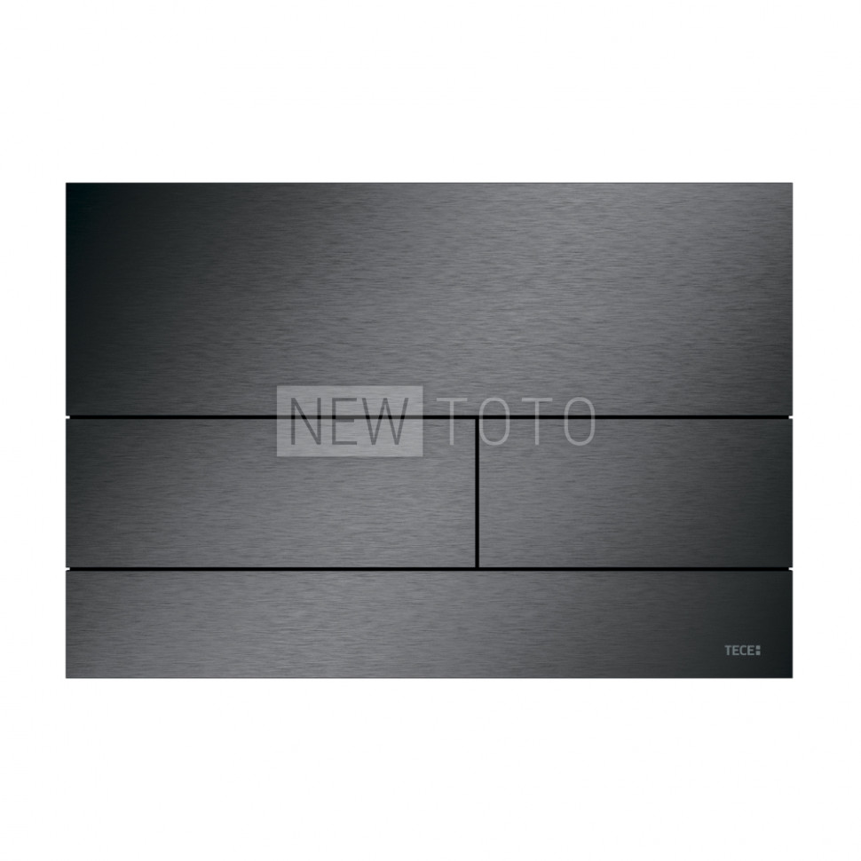 Металлическая панель смыва для унитаза TECEsquare II, PVD покрытие: сатин, черный хром, покрытие против отпечатков пальцев фото №1