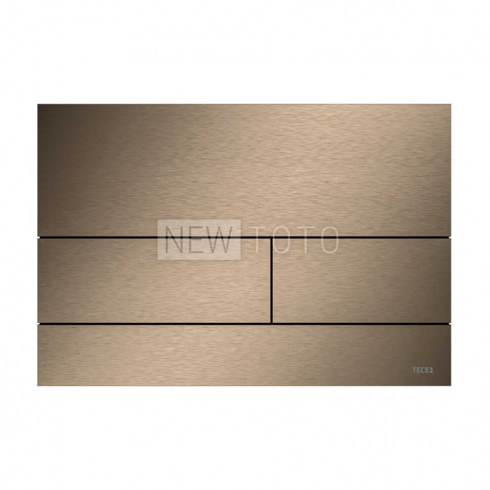 Металлическая панель смыва для унитаза TECEsquare II, PVD покрытие: сатин, красный,позолоченный, покрытие против отпечатков пальцев фото №1