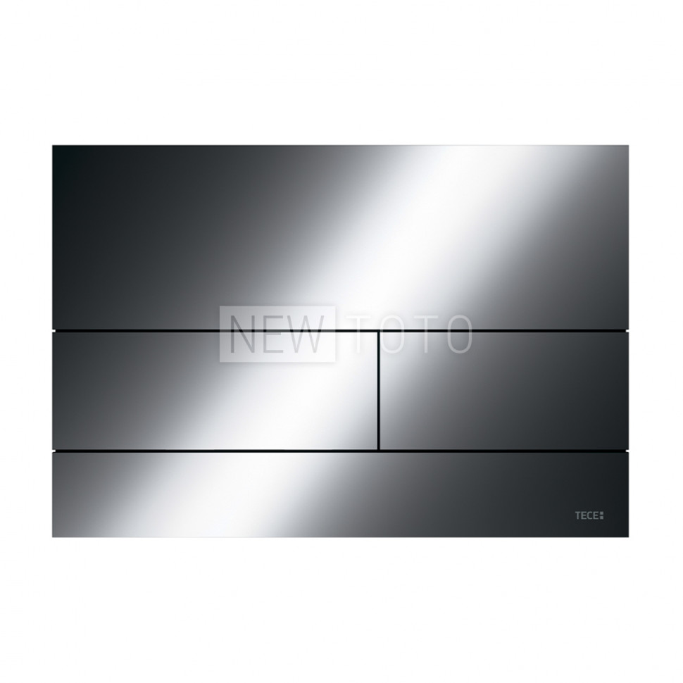 Металлическая панель смыва для унитаза TECEsquare, PVD покрытие: глянец, черный хром фото №1