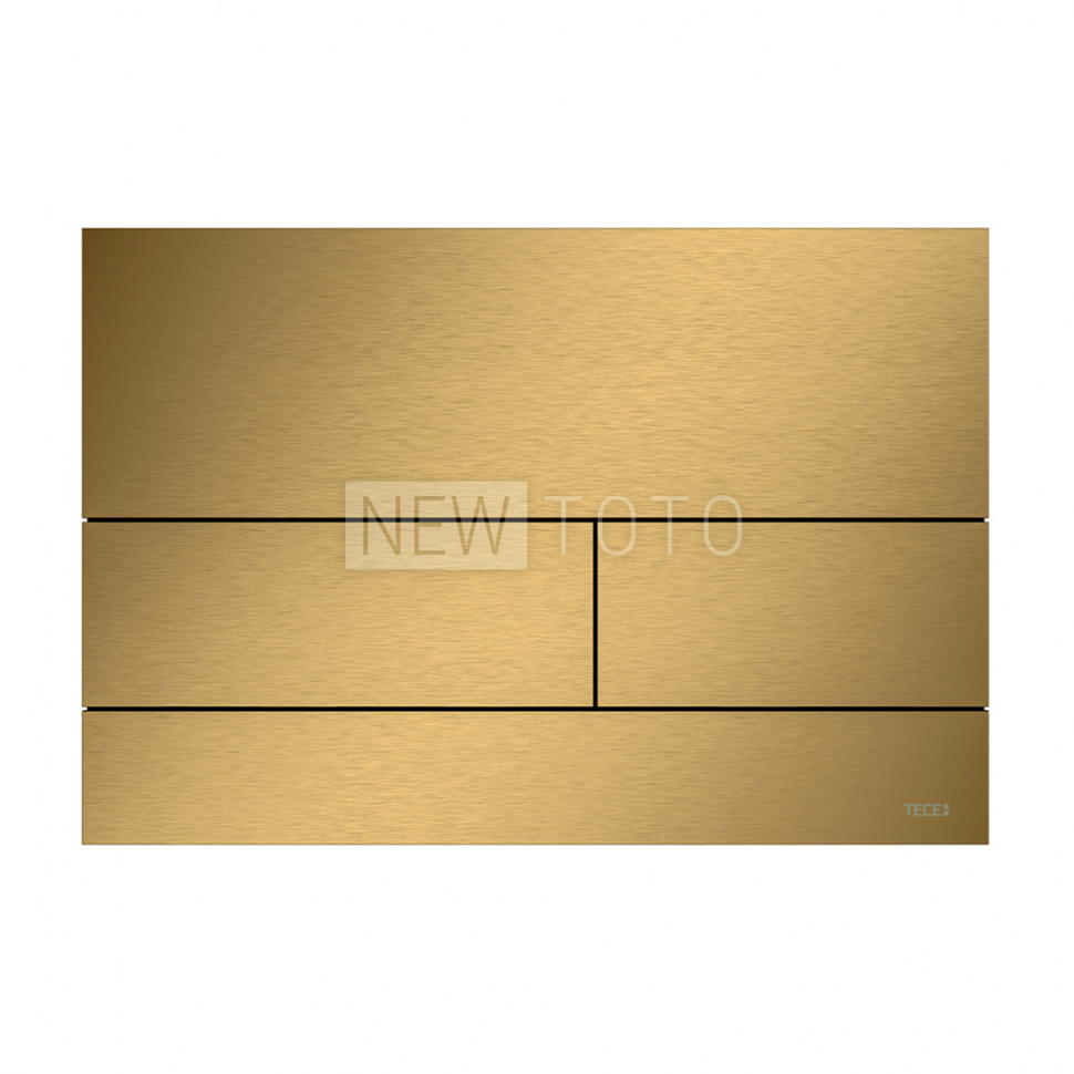 Металлическая панель смыва для унитаза TECEsquare, PVD покрытие: сатин, позолоченный фото №1