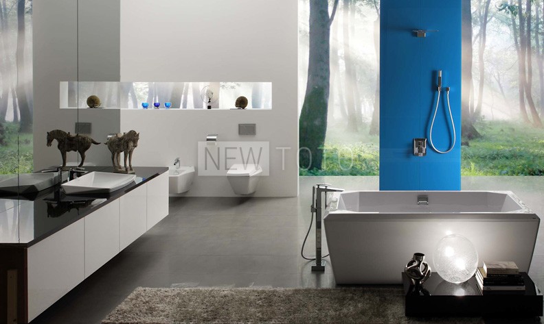 Смеситель для ванны TOTO Jewelhex отдельностоящий фото №3