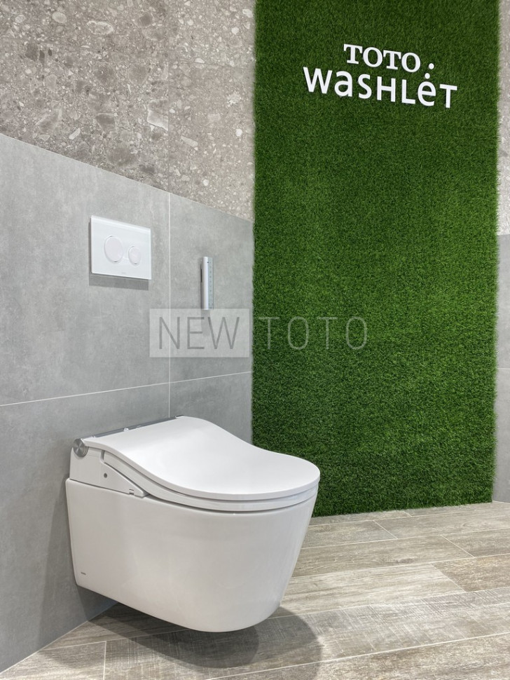 Крышка-биде TOTO Washlet RW Auto Flush + подвесной унитаз RP фото №2