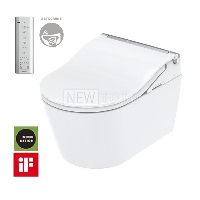 Крышка-биде TOTO Washlet RW Auto Flush + подвесной унитаз RP фото №1