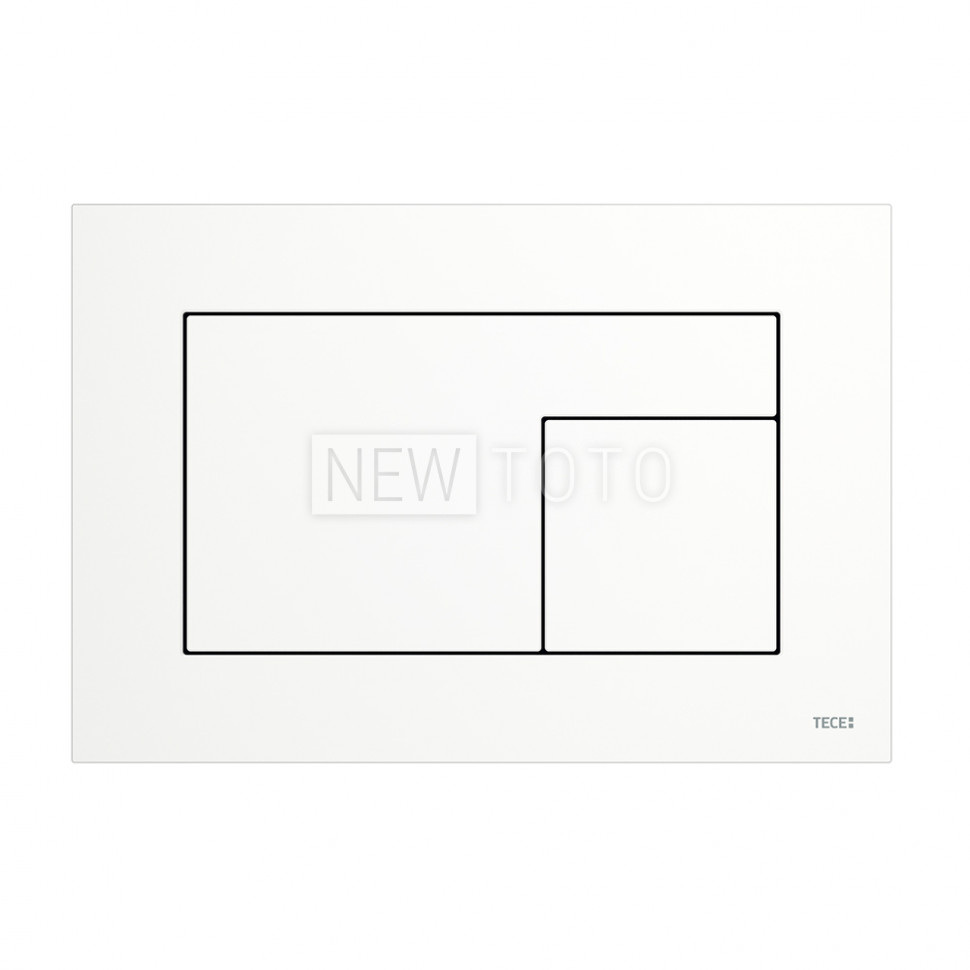 Панель смыва для унитаза TECEvelvet, поверхность FENIX, Bianco Kos / Белая, покрытие против отпечатков пальцев фото №1