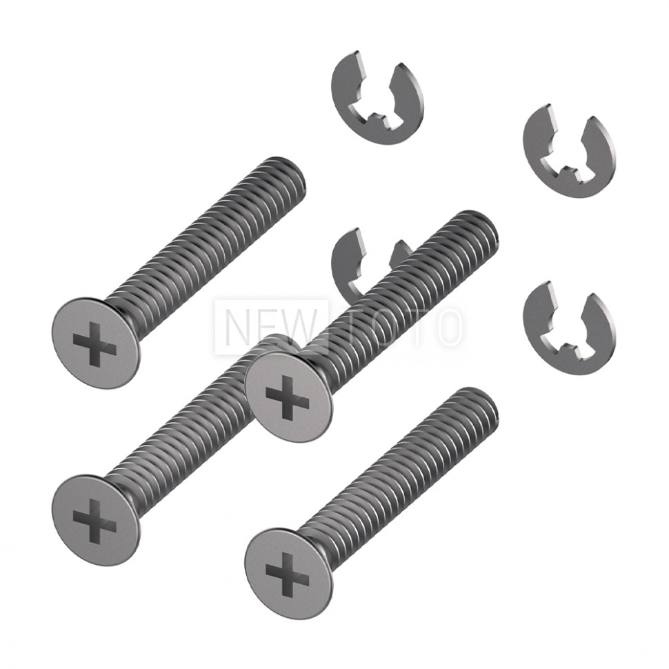 Комплект удлиненных болтов для установки монтажной рамки на уровне стены фото №1