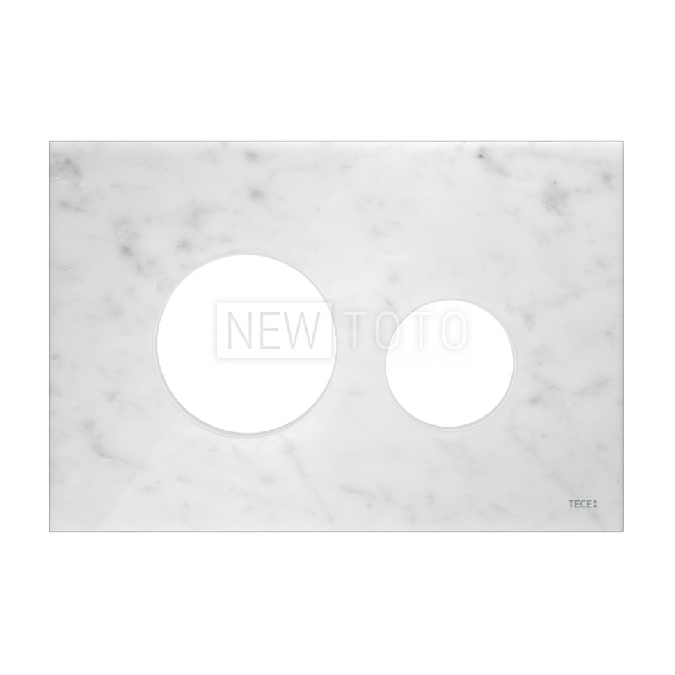 Мраморная лицевая панель смыва для унитаза TECEloop modular, белый мрамор фото №1