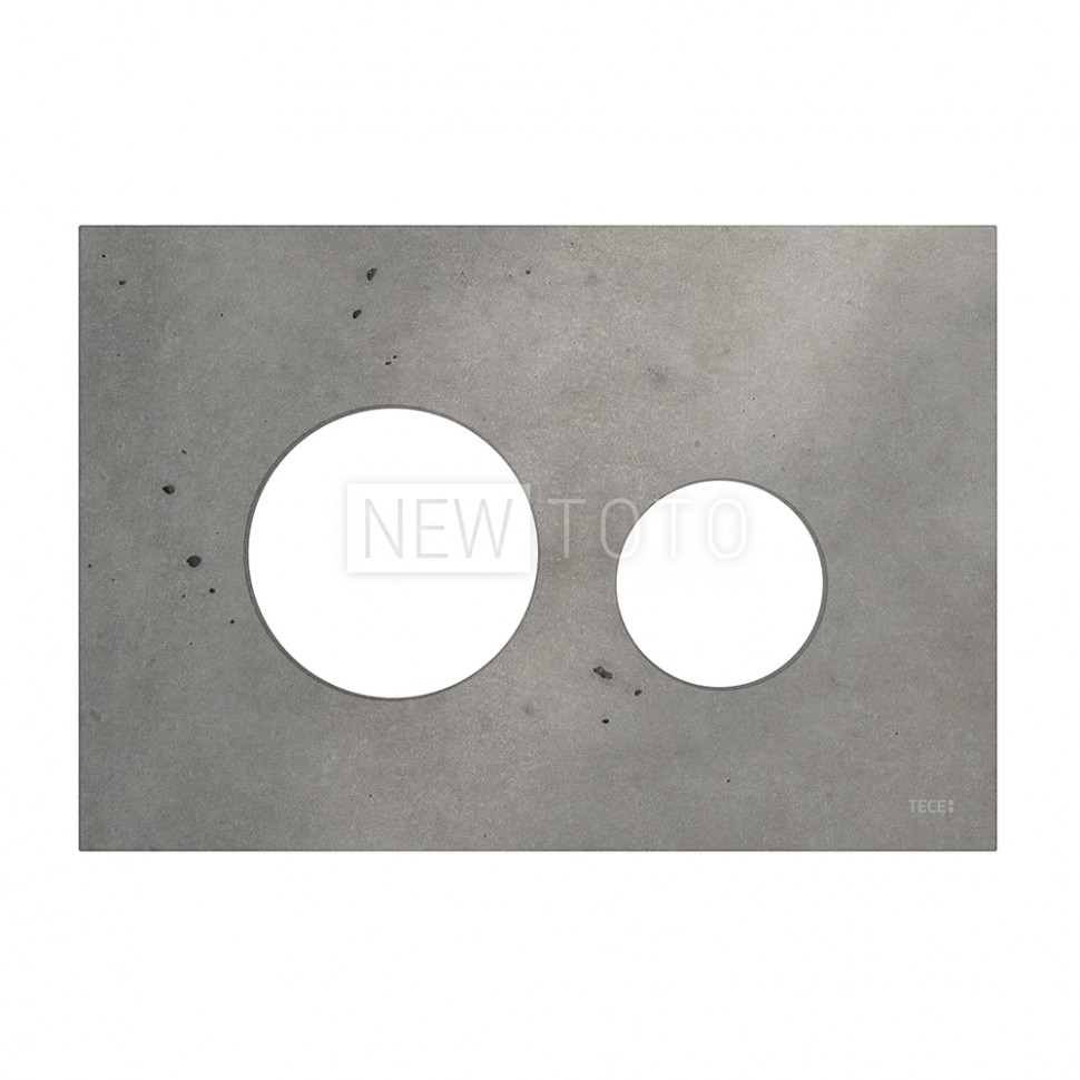 Бетонная лицевая панель смыва для унитаза TECEloop modular, светлый бетон фото №1