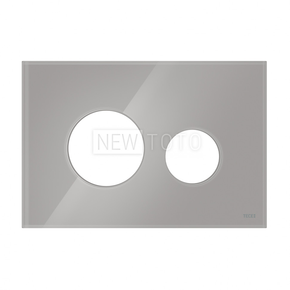 Стеклянная лицевая панель смыва для унитаза TECEloop modular, стекло титан фото №1