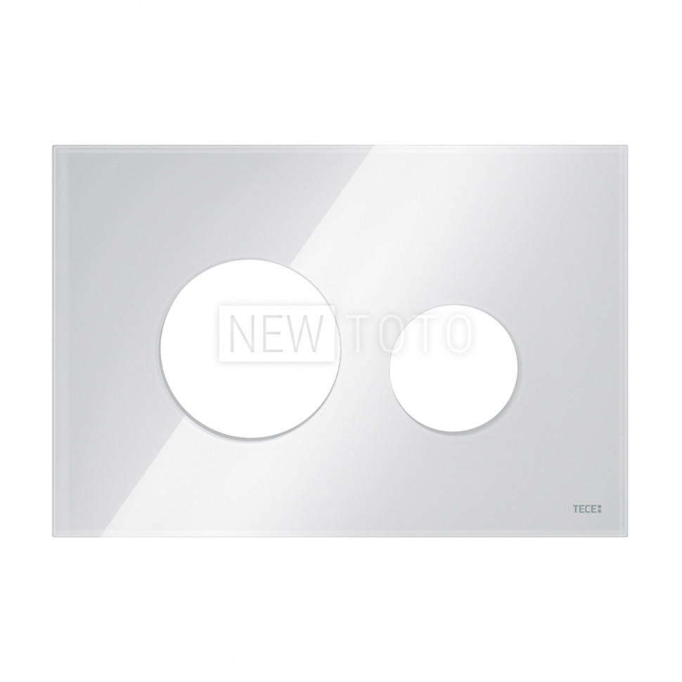 Стеклянная лицевая панель смыва для унитаза TECEloop modular, белая фото №1
