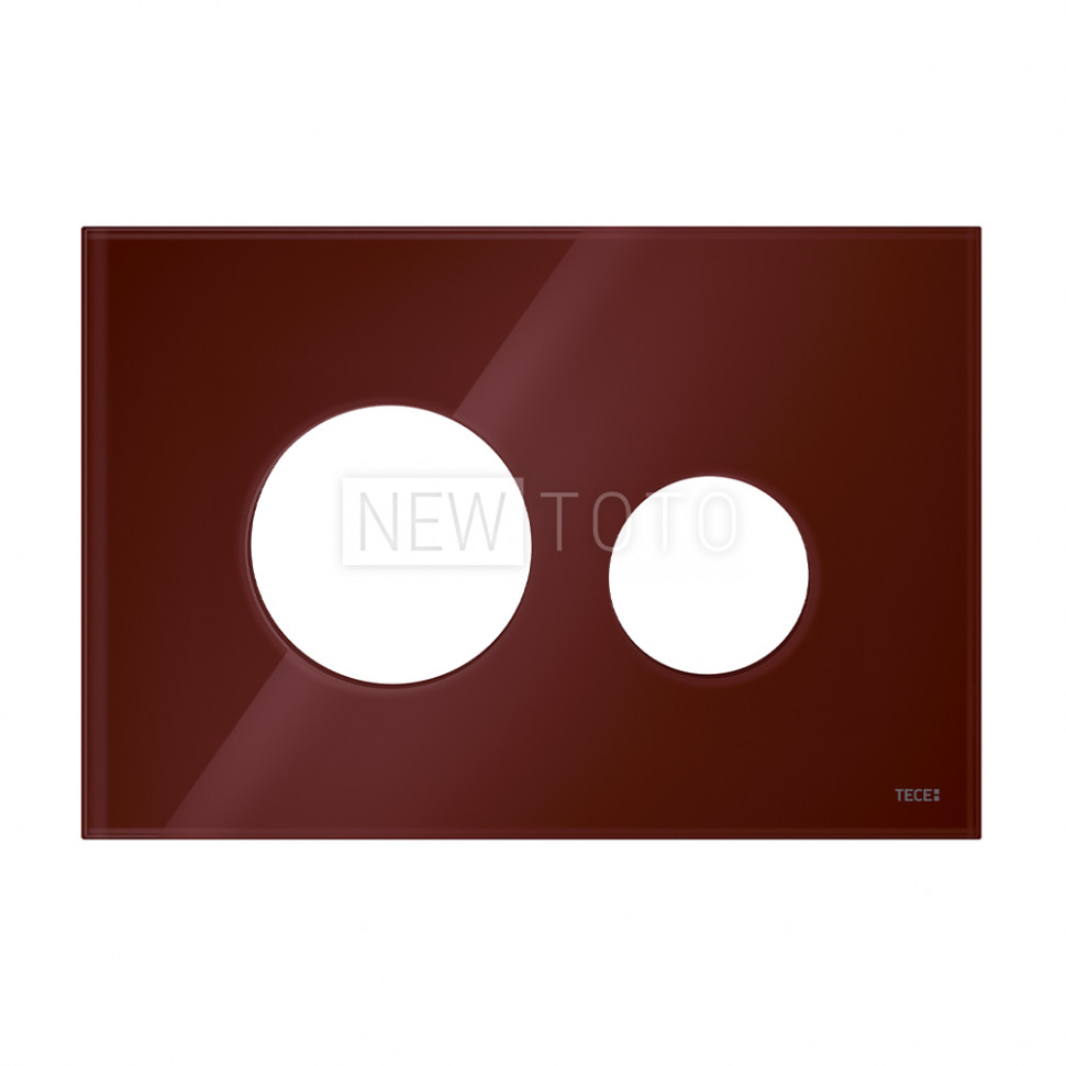 Стеклянная лицевая панель смыва для унитаза TECEloop modular, рубиновый фото №1