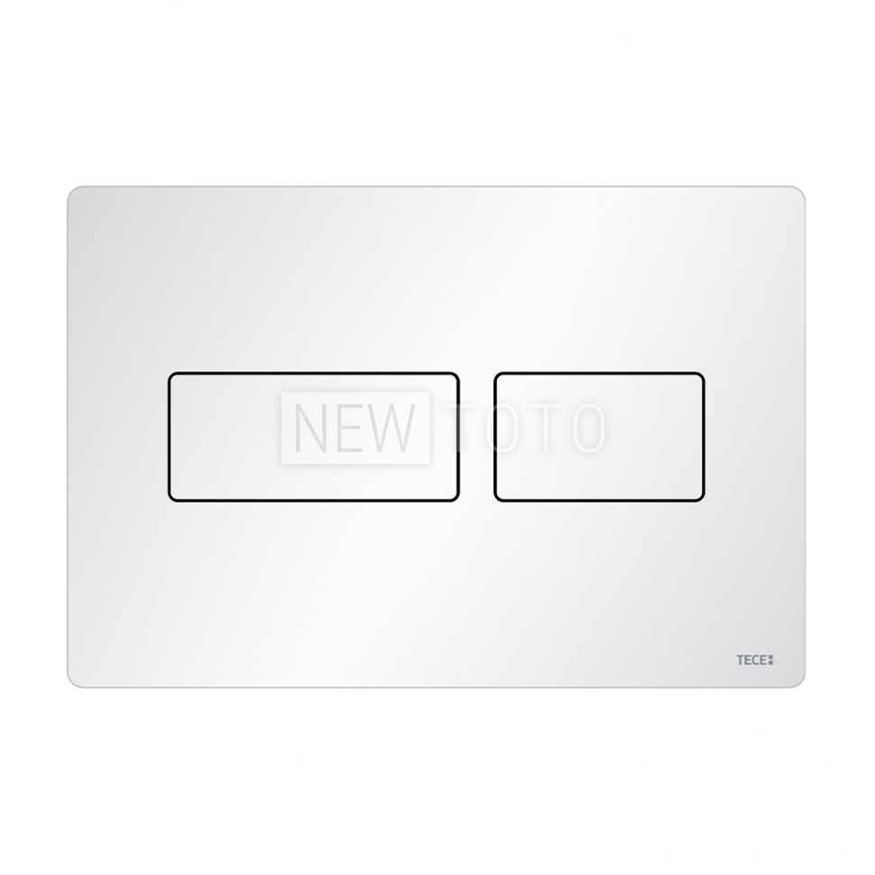 Металлическая панель смыва для унитаза TECEsolid, белая матовая фото №1
