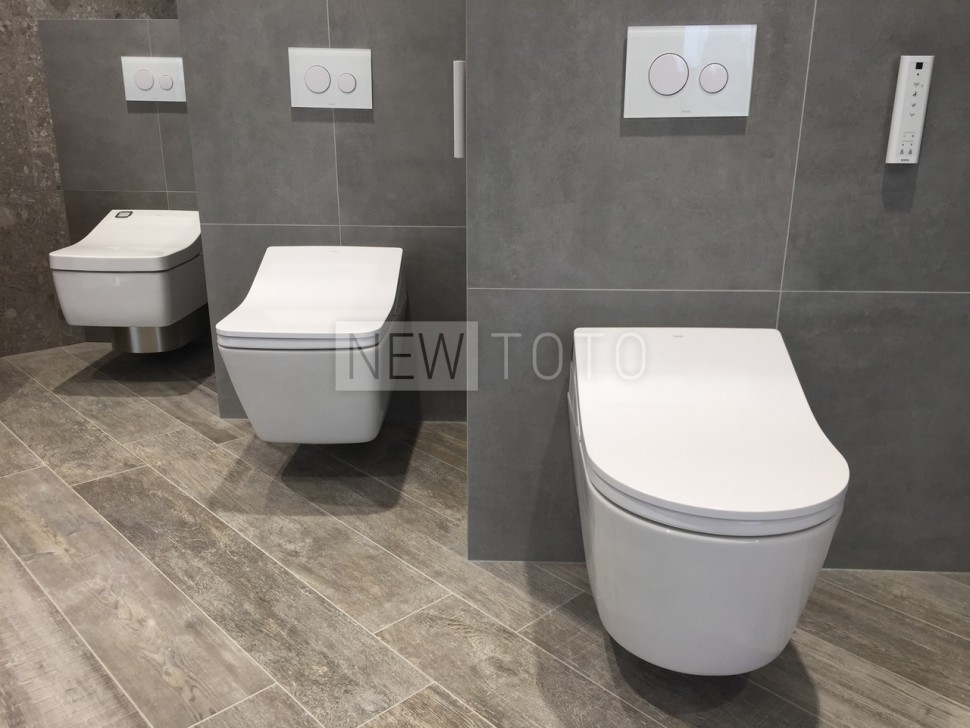 Крышка-биде TOTO Washlet RX eWater + подвесной унитаз RP фото №9