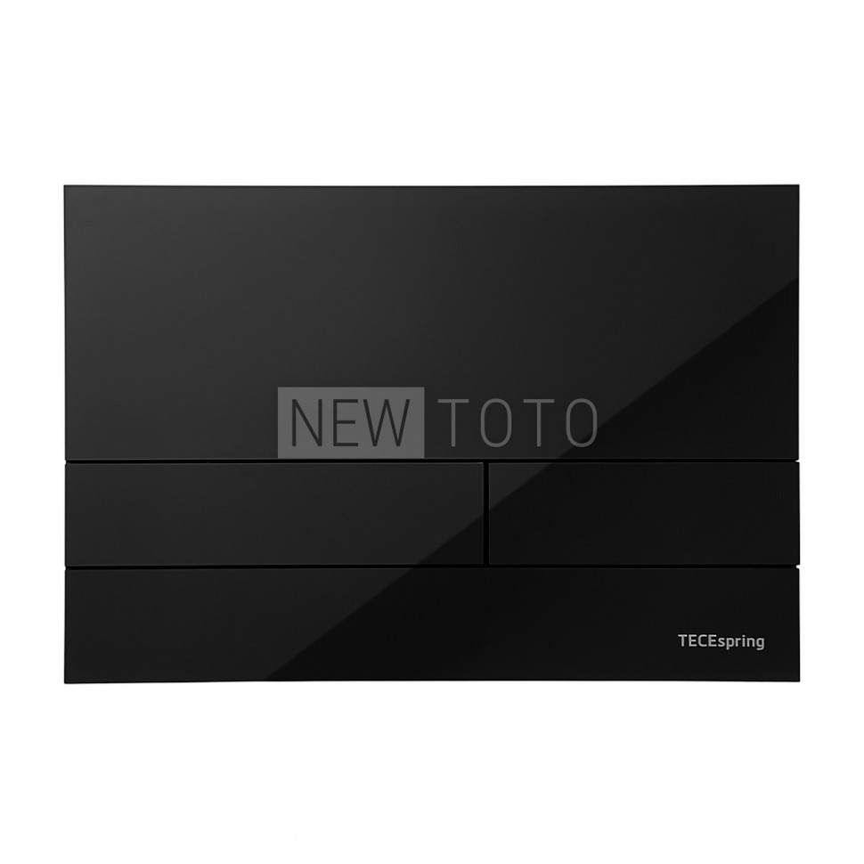 Акриловая панель смыва для унитаза TECEspring square, черная фото №1