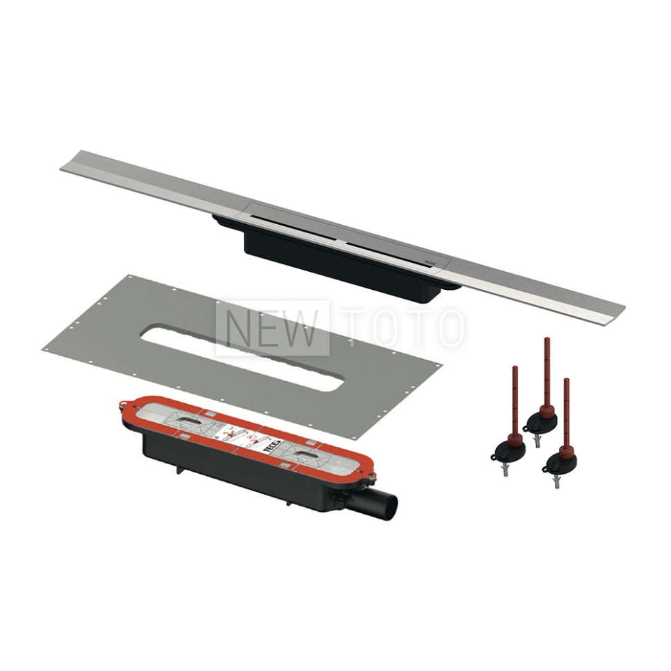 Комплект для монтажа душевого профиля TECEdrainprofile нержавеющая сталь, сатин фото №1