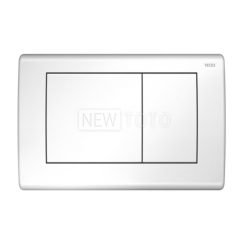 Металлическая панель смыва для унитаза TECEplanus, белая глянцевая фото №1