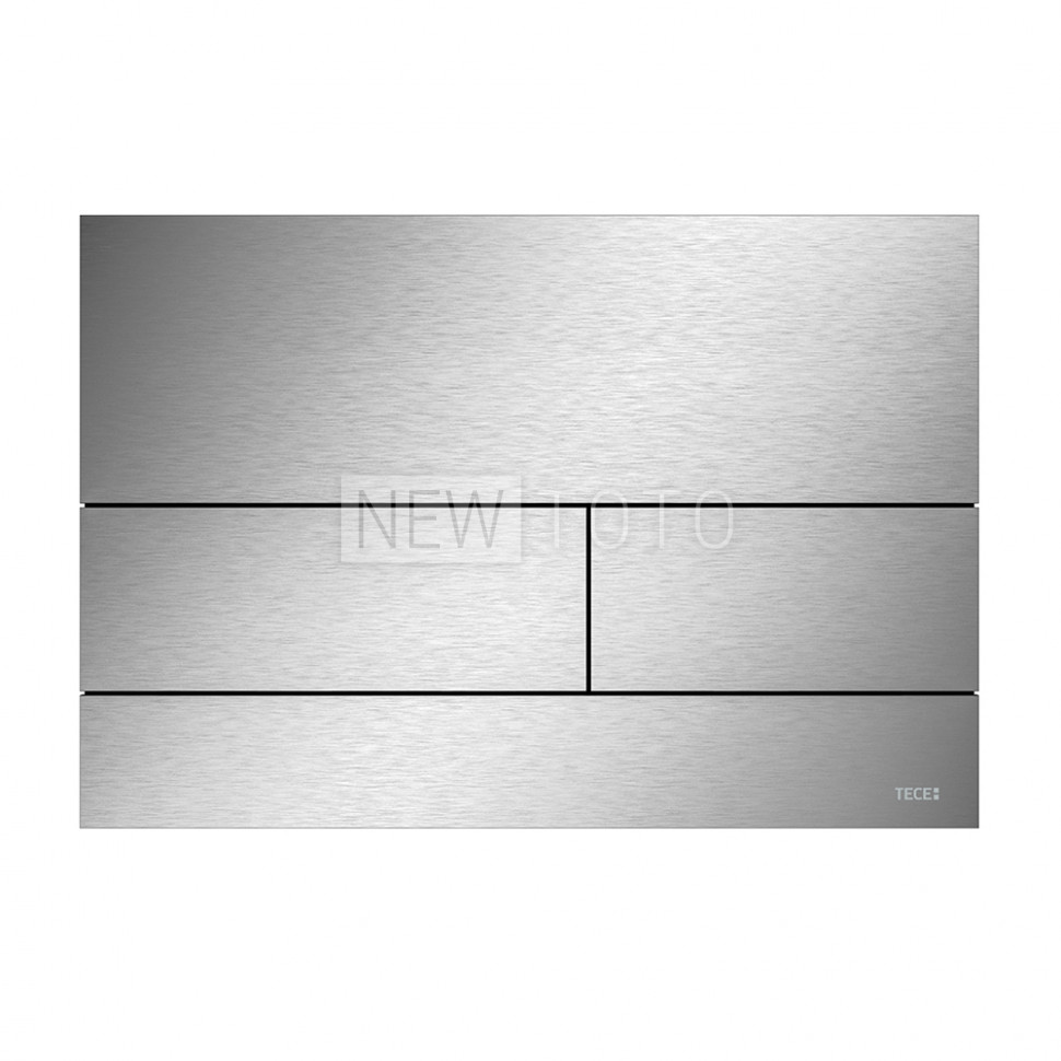 Металлическая панель смыва для унитаза TECEsquare II, нержавеющая сталь сатин, покрытие против отпечатков пальцев фото №1