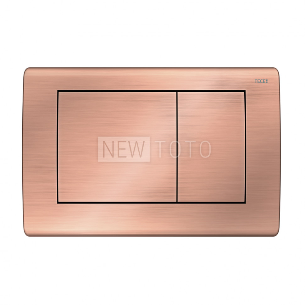 Металлическая панель смыва для унитаза TECEplanus, состаренная медь фото №1
