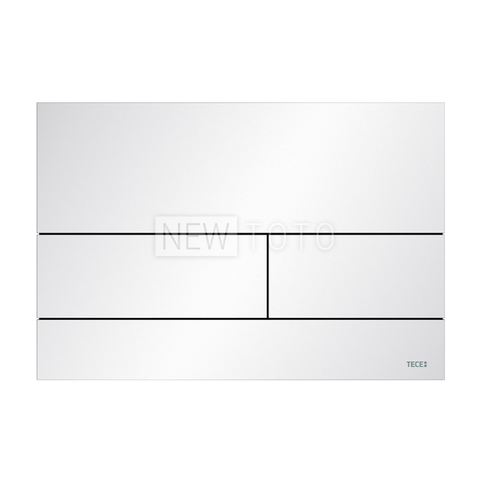 Металлическая панель смыва для унитаза TECEsquare II, белая матовая фото №1