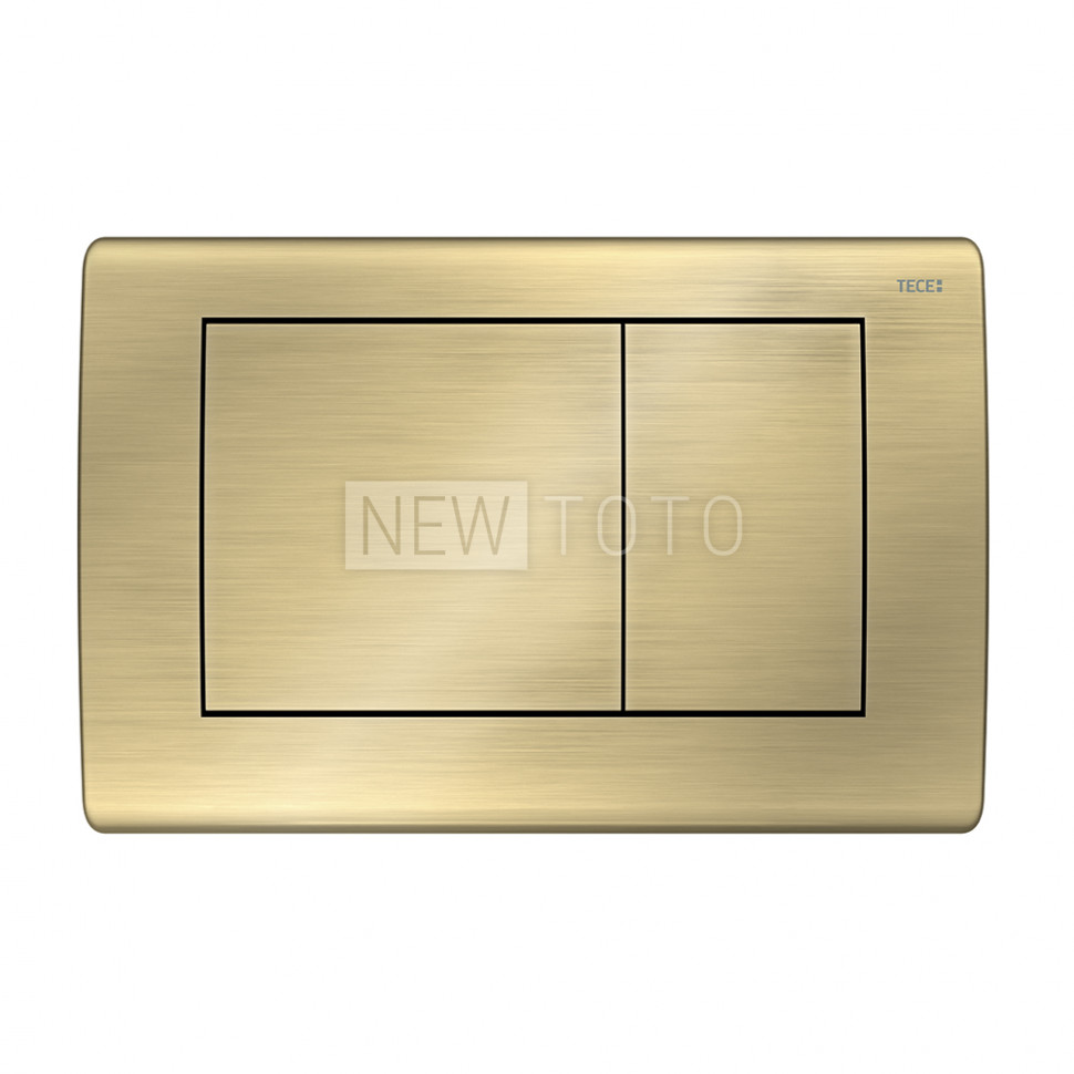 Металлическая панель смыва для унитаза TECEplanus, состаренная латунь фото №1