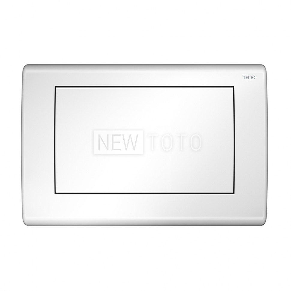 Металлическая панель смыва для унитаза TECEplanus, одинарная система смыва, белая глянцевая фото №1