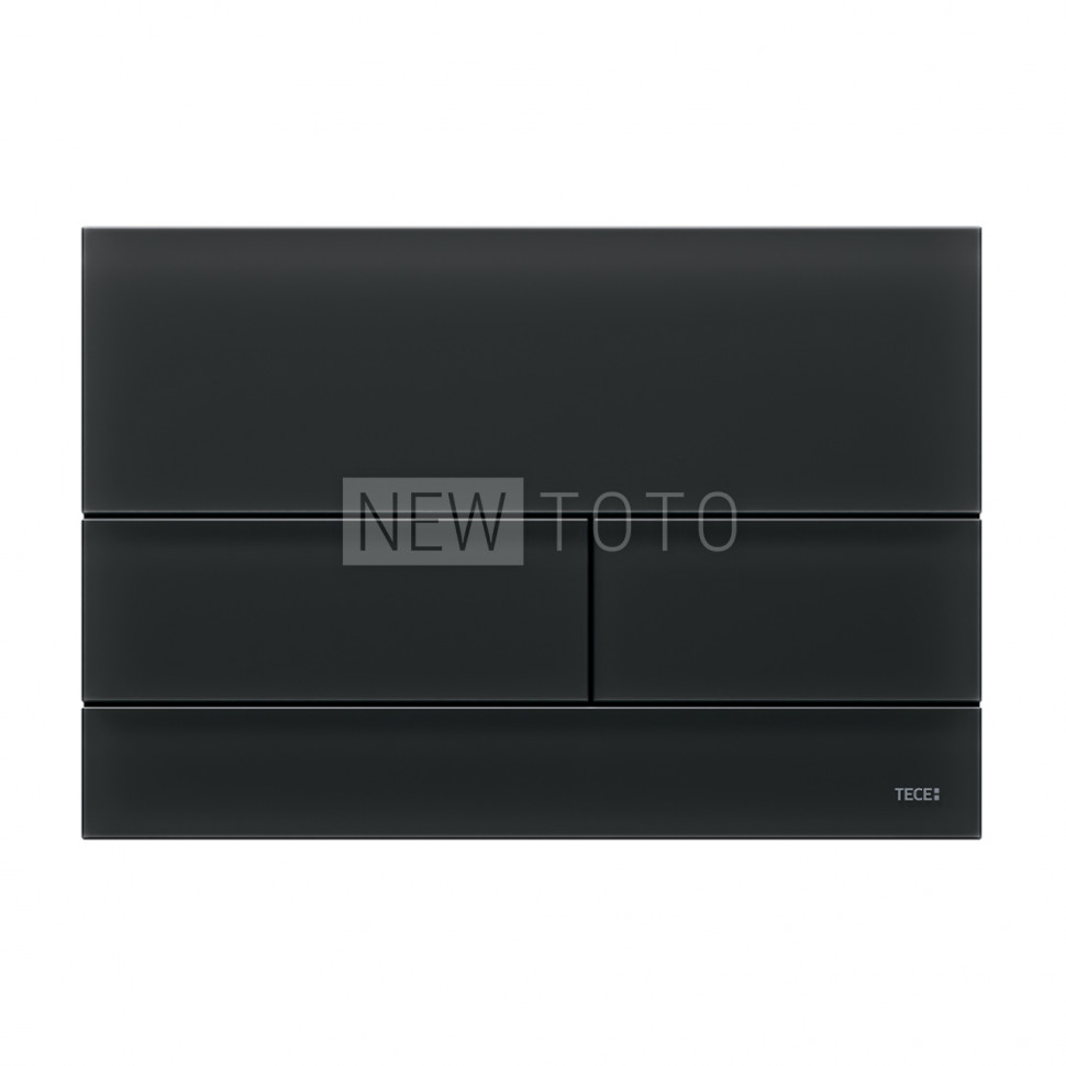 Стеклянная панель смыва для унитаза TECEsquare II, cтекло черное, сатинированное фото №1
