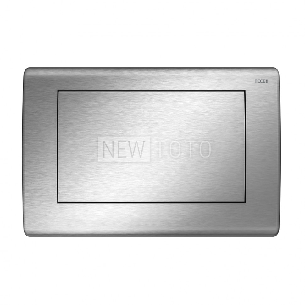 Металлическая панель смыва для унитаза TECEplanus, одинарная система смыва, нержавеющая сталь сатин фото №1