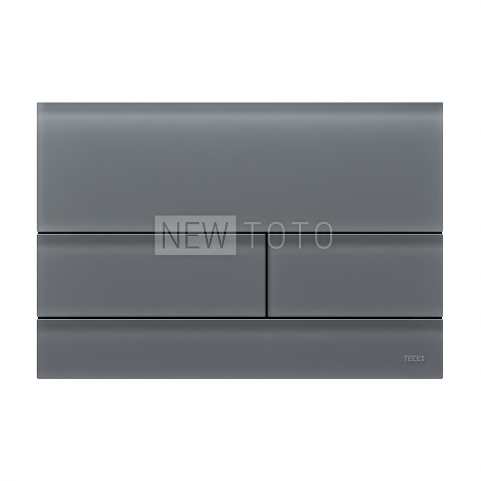 Стеклянная панель смыва для унитаза TECEsquare II, cтекло серое, сатинированное фото №1