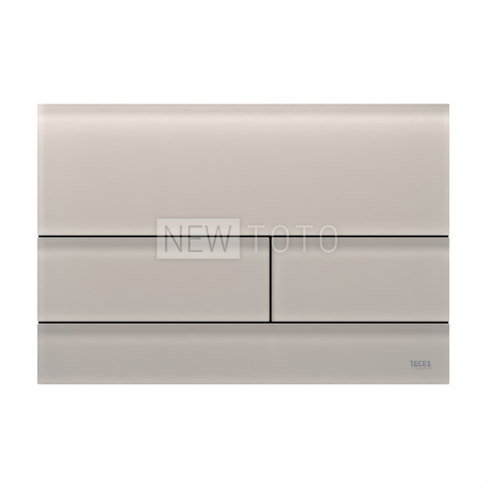 Стеклянная панель смыва для унитаза TECEsquare II, cтекло песочно-бежевое, сатинированное фото №1